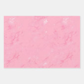 ピンク白の大理石 ラッピングペーパーシート (正面2)