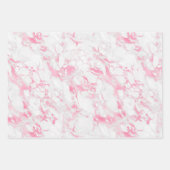 ピンク白の大理石 ラッピングペーパーシート (正面)