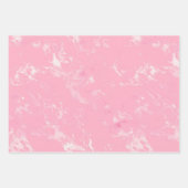 ピンク白の大理石 ラッピングペーパーシート (正面2)