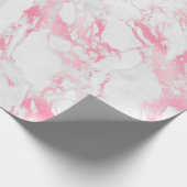 ピンク白の大理石 ラッピングペーパー (角)