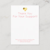 ピンク白の水彩ジュエリーの表示パッケージ 名刺 (裏面)