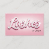 ピンク白まつ毛アーティストTec3D-スタイルスクリプト 名刺 (正面)