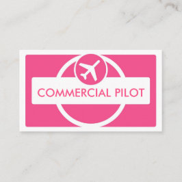 ピンク白シンプルカスタムパイロット名刺 名刺