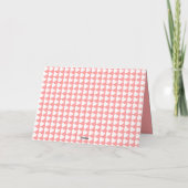 ピンク白ハートメリークリスマスフォト シーズンカード (裏面)