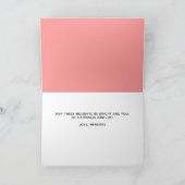 ピンク白ハートメリークリスマスフォト シーズンカード (内部)