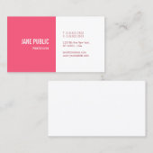 ピンク白ミニマエレガントリストモダンテンプレート 名刺 (正面/裏面)