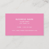 ピンク白ミニマル代替医療治療器 名刺 (裏面)