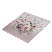 ピンク白モダンフローラセラミックタイル タイル (側面)