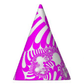 ピンク白モダン パーティーハット (右)