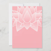 ピンク白ロータスの最初のライスフォト 招待状 (裏面)