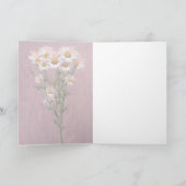 ピンク白春デイジー花器誕生日 カード (内部)