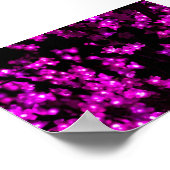 ピンク白熱［赤熱］光を放つのフラワーライト ポスター (角)