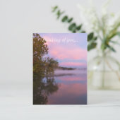 ピンク白熱［赤熱］光を放つの朝 ポストカード (スタンド正面)