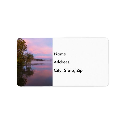 ピンク白熱［赤熱］光を放つの朝 ラベル (正面)