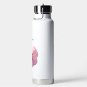 ピンク白熱［赤熱］光を放つの葵のパーソナライズされた花 ウォーターボトル (右面)