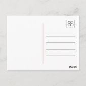 ピンク白熱［赤熱］光を放つの葵はがき ポストカード (裏面)