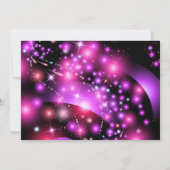 ピンク白熱［赤熱］光を放つスターズSweet sixteen16招待状 招待状 (裏面)