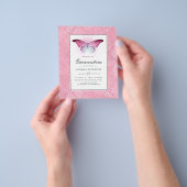 ピンク白熱［赤熱］光を放つバタフライクインセアニラ チラシ (手)