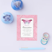 ピンク白熱［赤熱］光を放つバタフライクインセアニラ チラシ (シングル)