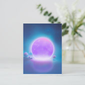 ピンク白熱［赤熱］光を放つ惑星 ポストカード (スタンド正面)