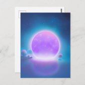 ピンク白熱［赤熱］光を放つ惑星 ポストカード (正面/裏面)