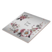 ピンク白色フローラセラミックタイル タイル (側面)