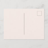 ピンク白花模様バラ結婚金ゴールド ポストカード (裏面)