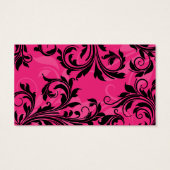 ピンク白黒シャンデリア結婚式の引き出物ラベル (裏面)