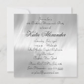 ピンク白黒スウィート16マスカレードパーティー 招待状 (裏面)