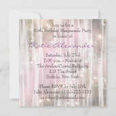 ピンク白黒スウィート16マスカレードパーティー 招待状 (裏面)