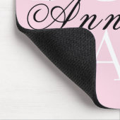 ピンク白黒スクリプト名ボスBabe マウスパッド (コーナー)