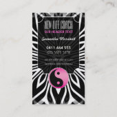 ピンク白黒バランスライフコーチ名刺 名刺 (裏面)