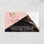 ピンク白黒大理石 |モノグラム 名刺 (裏面)