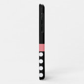 ピンク白黒水玉模様モノグラム Case-Mate iPhoneケース (裏面/左)