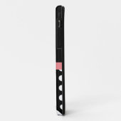 ピンク白黒水玉模様モノグラム Case-Mate iPhoneケース (裏面/左)