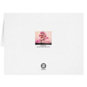 ピンク盆栽のグリーティングカード (裏面横)