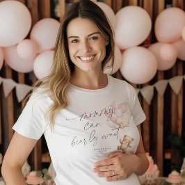 ピンク真珠の待ち、ママは赤ちゃんの女の子シャワー Tシャツ