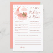 ピンク眠いクマ予測およびアドバイスカード (正面/裏面)