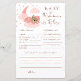 ピンク眠いクマ予測およびアドバイスカード