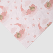 ピンク眠るベビーベアオンムーンクラウド&スターズ 薄葉紙 (詳細)