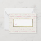 ピンク矢印バレンタインカード100パック ノートカード (裏面)