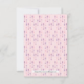 ピンク矢印- 3X5バチェロレッテ招待状 招待状 (裏面)