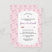 ピンク矢印- 3X5バチェロレッテ招待状 招待状 (正面/裏面)