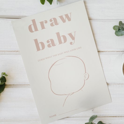 ピンク砂岩タイポグラフィシャワードローベビーゲーム チラシ