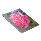 ピンク祈りの言葉ジャーナルの氷の結晶バラ ノートブック (右側)