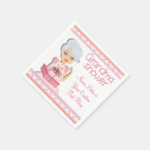 ピンク祖母ベビーシャワーパーティーナプキン スタンダードカクテルナプキン (角)