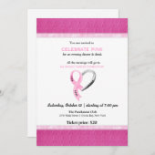 ピンク祝イベント 招待状 (正面/裏面)