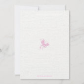 ピンク祝色の乳がん招待状 招待状 (裏面)