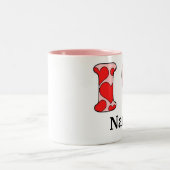 ピンク私はコストーミング大好き ツートーンマグカップ (中央)