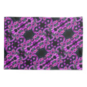 ピンク秋のアスター花抽象芸術アートパターン 枕カバー (裏面)